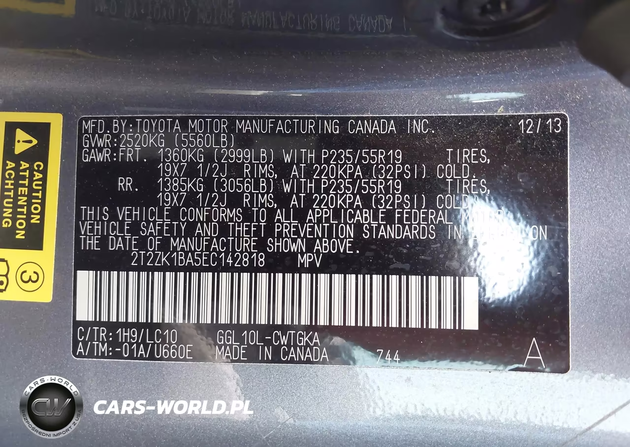 2014 Lexus Rx 350 VIN:2T2ZK1BA5EC142818 - 9