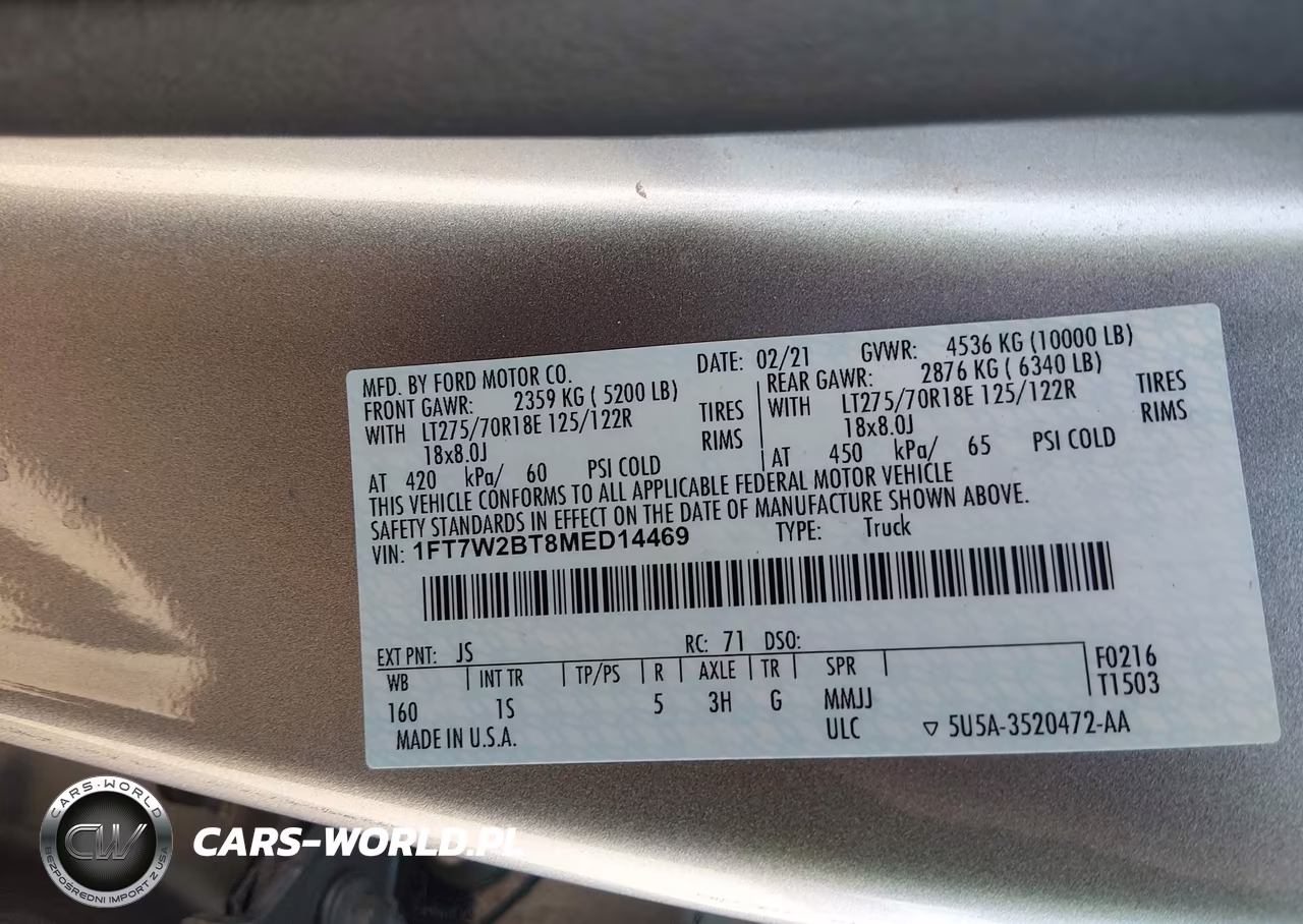 2021 Ford F-250 Xl VIN:1FT7W2BT8MED14469 - 9