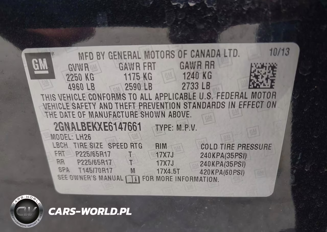 2014 Chevrolet Equinox 1Lt VIN:2GNALBEKXE6147661 - 9