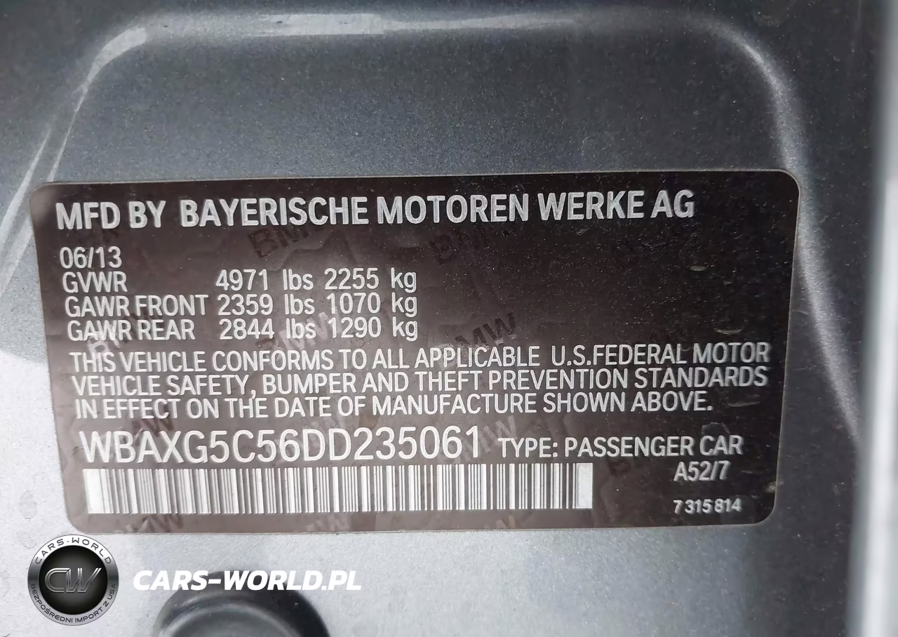 2013 BMW 528I VIN:WBAXG5C56DD235061 - 9