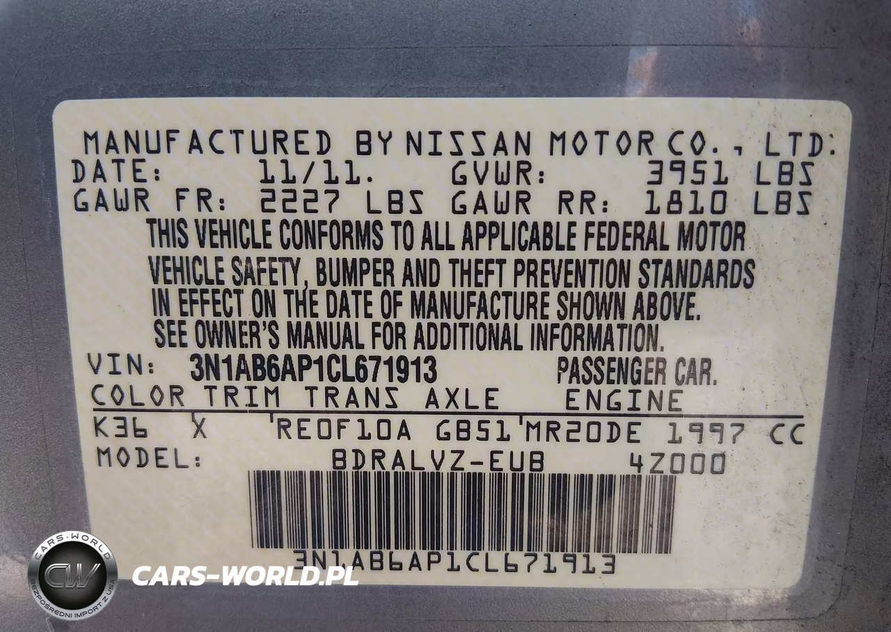 2012 Nissan Sentra 2.0 Sl VIN:3N1AB6AP1CL671913 - 9