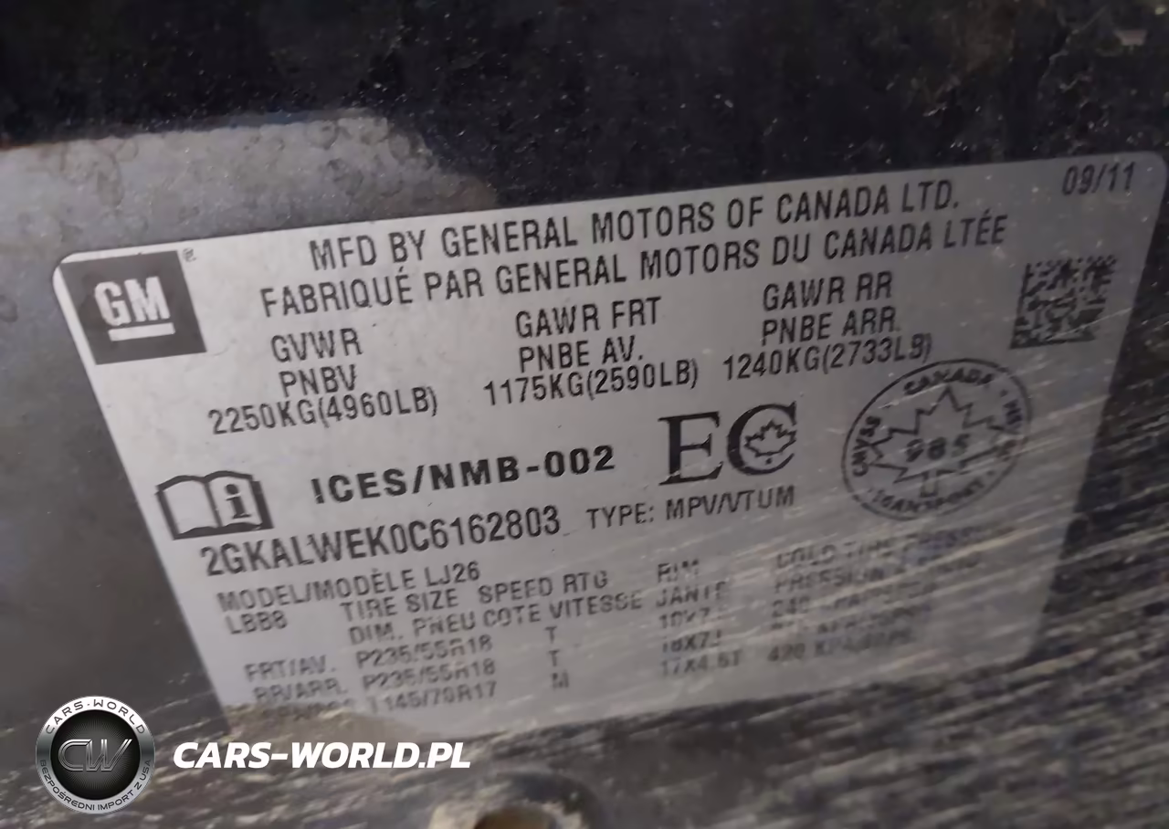 2012 GMC Terrain Slt-2 VIN:2GKALWEK0C6162803 - 9