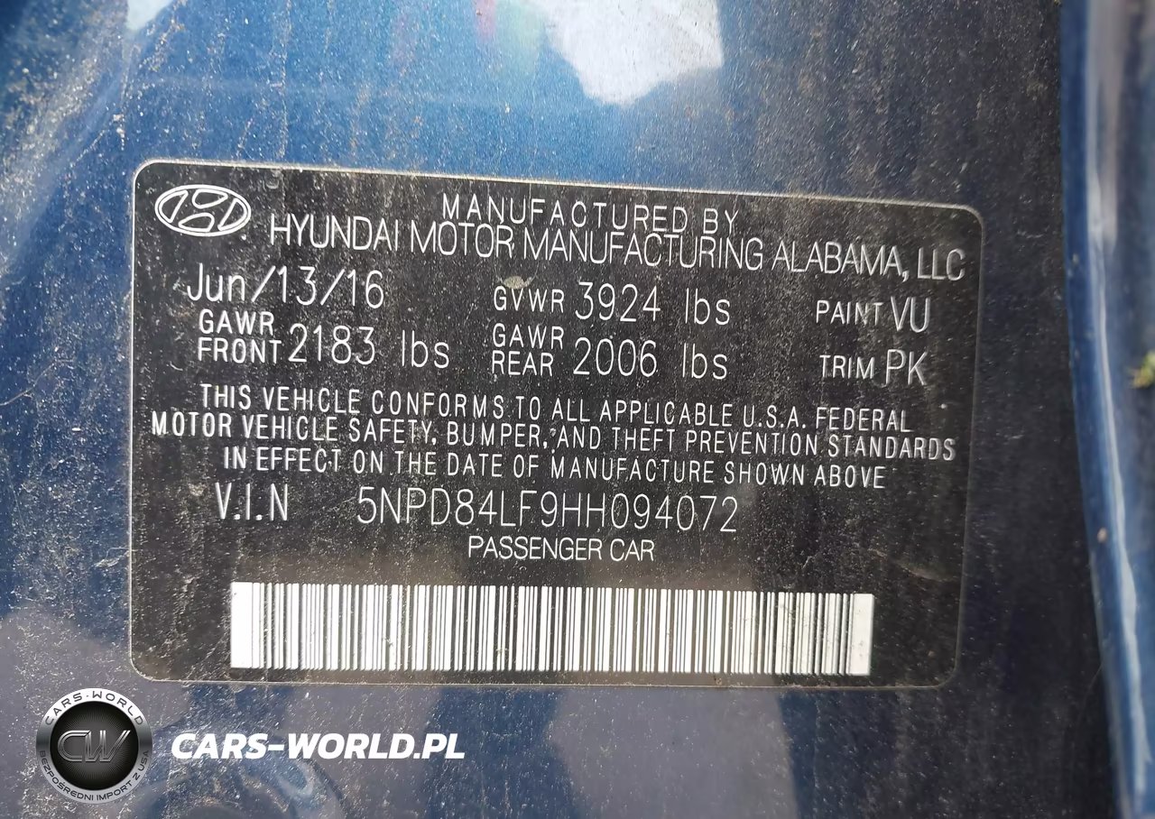 2017 Hyundai Elantra Se VIN:5NPD84LF9HH094072 - 9