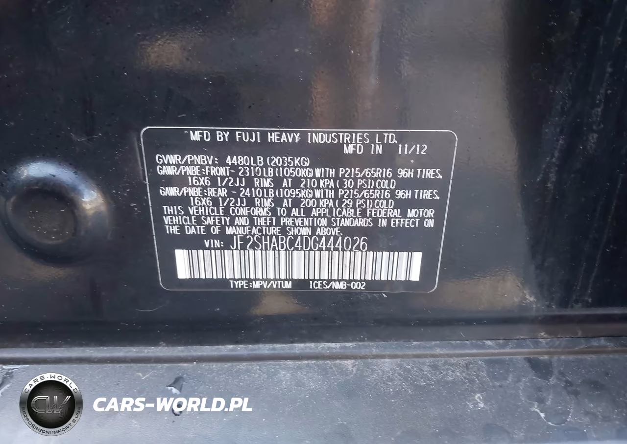 2013 Subaru Forester 2.5X VIN:JF2SHABC4DG444026 - 9