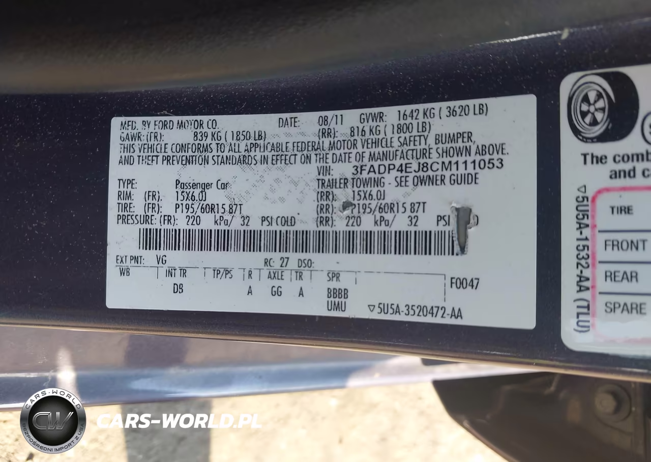 2012 Ford Fiesta Se VIN:3FADP4EJ8CM111053 - 9