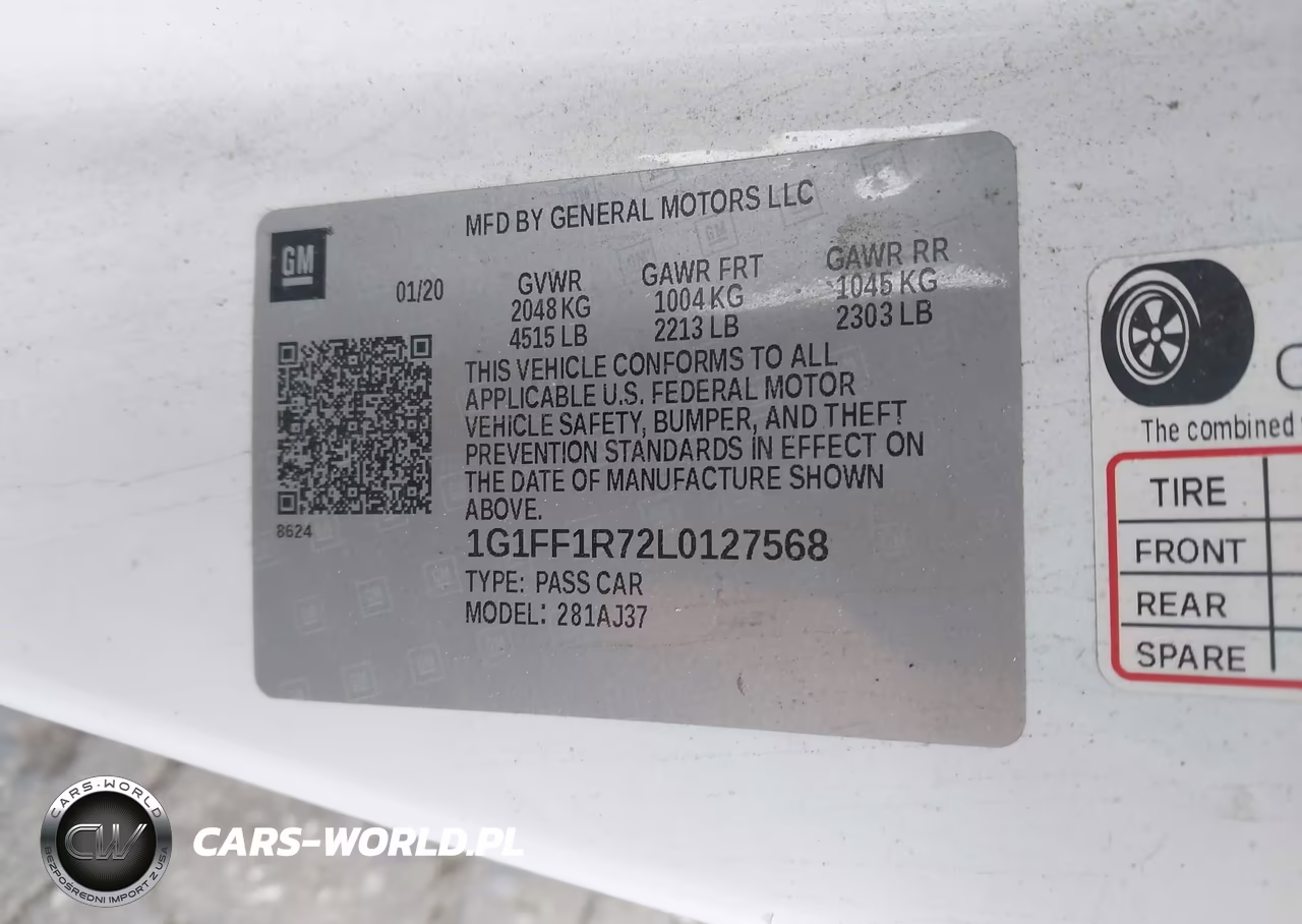 2020 Chevrolet Camaro Rwd 1Ss VIN:1G1FF1R72L0127568 - 9