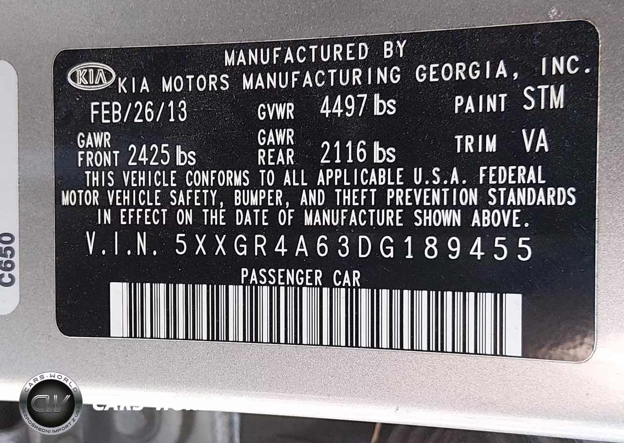 2013 Kia Optima Sx VIN:5XXGR4A63DG189455 - 9