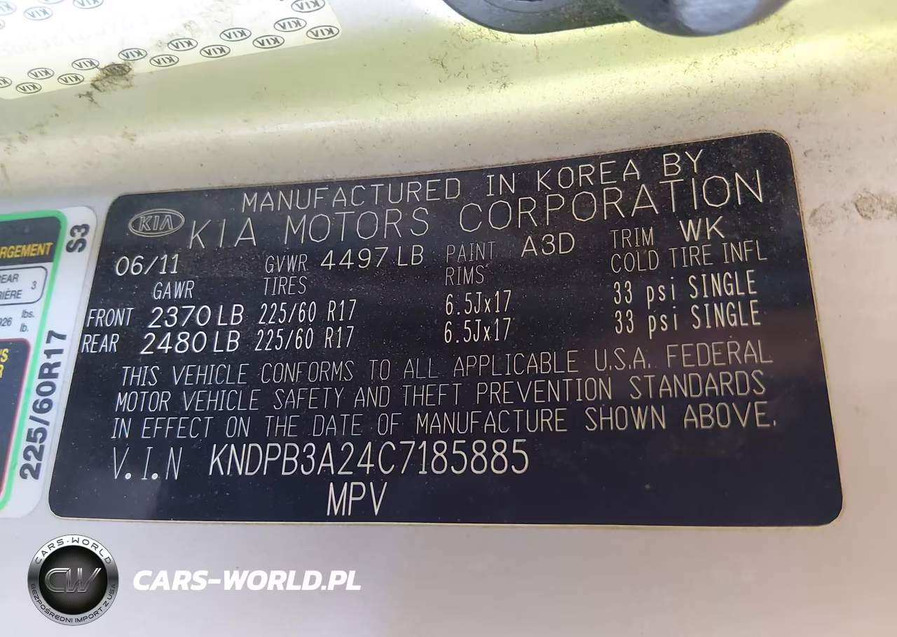 2012 Kia Sportage Lx VIN:KNDPB3A24C7185885 - 9