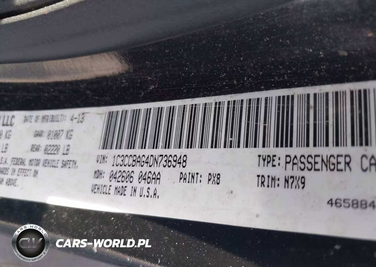 2013 Chrysler 200 Lx VIN:1C3CCBAG4DN736948 - 9