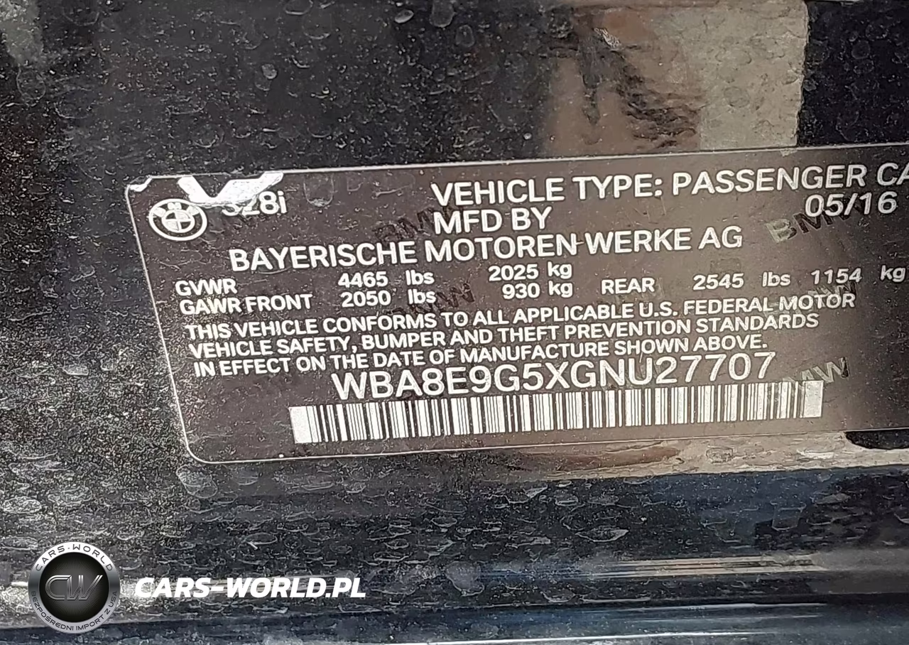 2016 BMW 328I VIN:WBA8E9G5XGNU27707 - 9