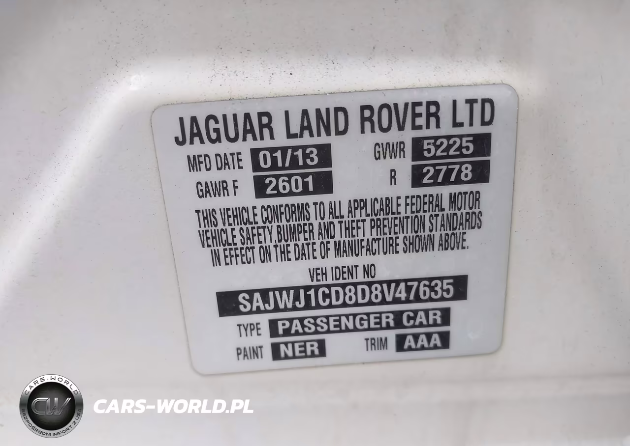 2013 Jaguar Xj VIN:SAJWJ1CD8D8V47635 - 9