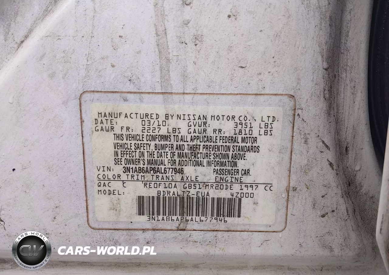 2010 Nissan Sentra 2.0S VIN:3N1AB6AP6AL677946 - 9