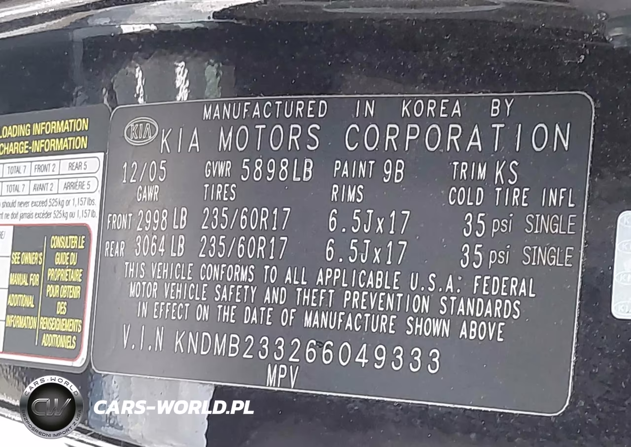 2006 Kia Sedona Ex-Lx VIN:KNDMB233266049333 - 9