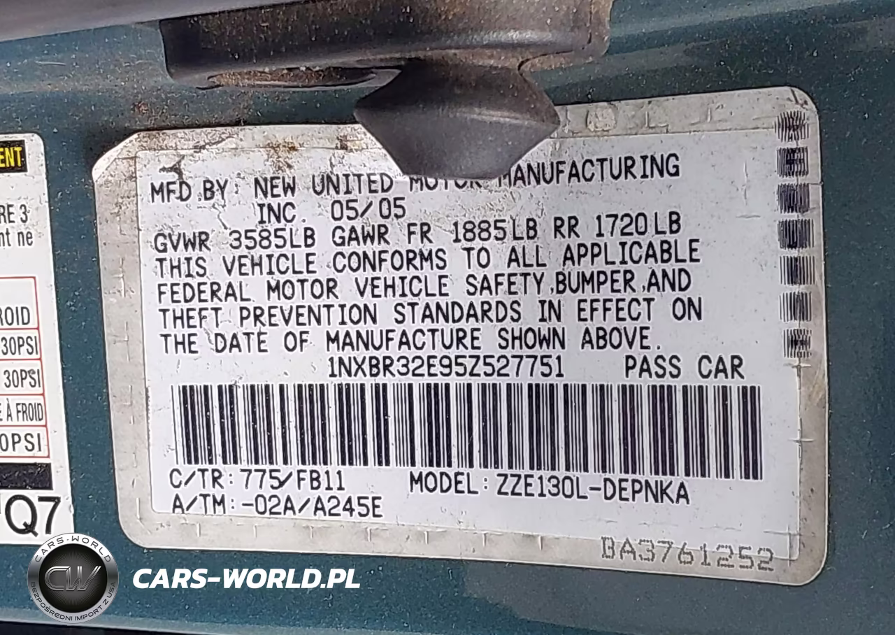 2005 Toyota Corolla Le VIN:1NXBR32E95Z527751 - 9