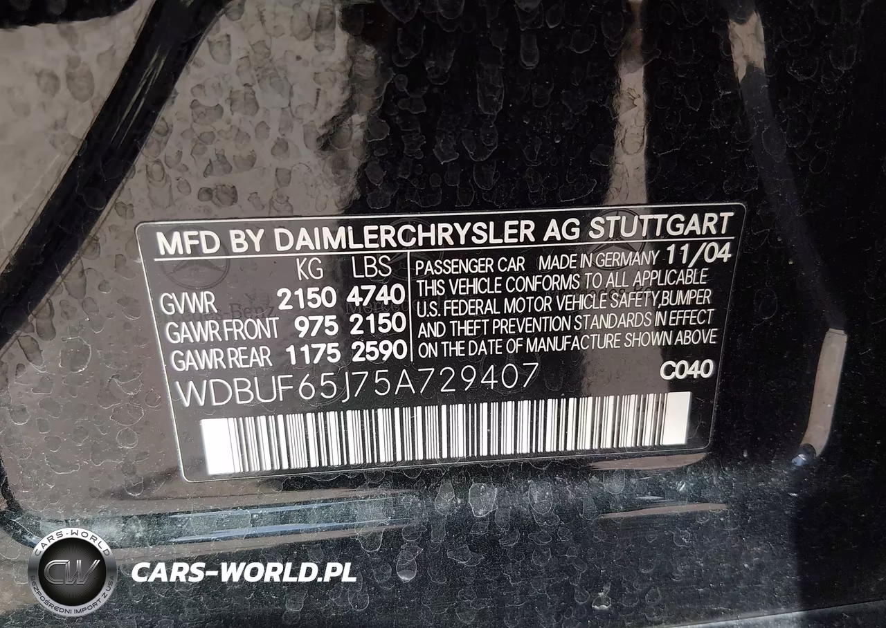 2005 Mercedes-Benz E 320 VIN:WDBUF65J75A729407 - 9