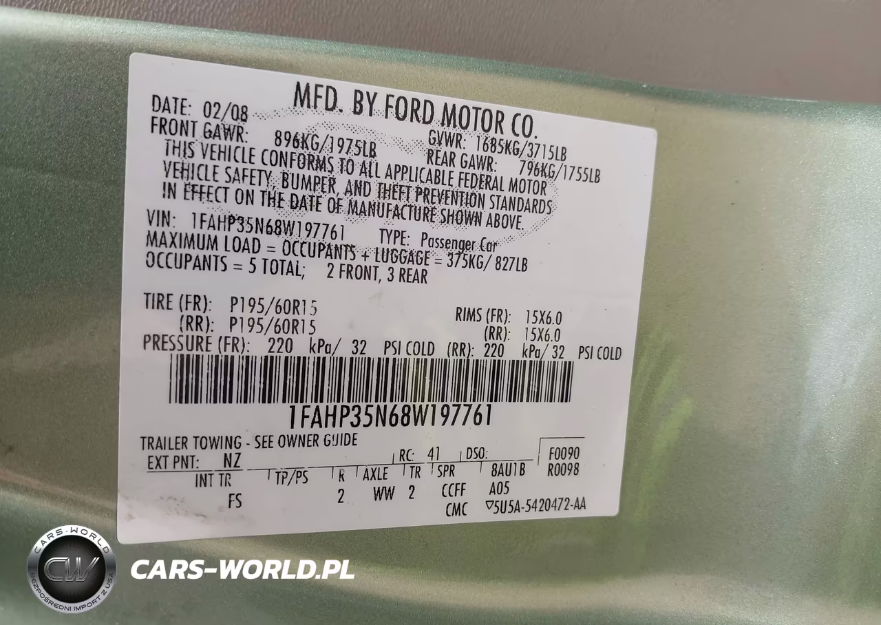 2008 Ford Focus Se-Ses VIN:1FAHP35N68W197761 - 9