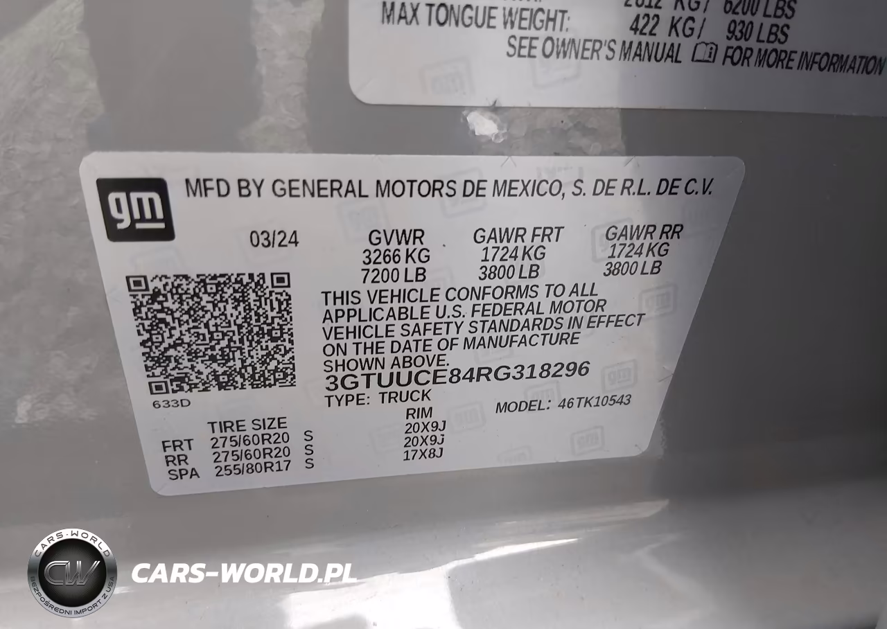 2024 GMC Sierra 1500 4Wd Short Box Elevation With 3Sb VIN:3GTUUCE84RG318296 - 9