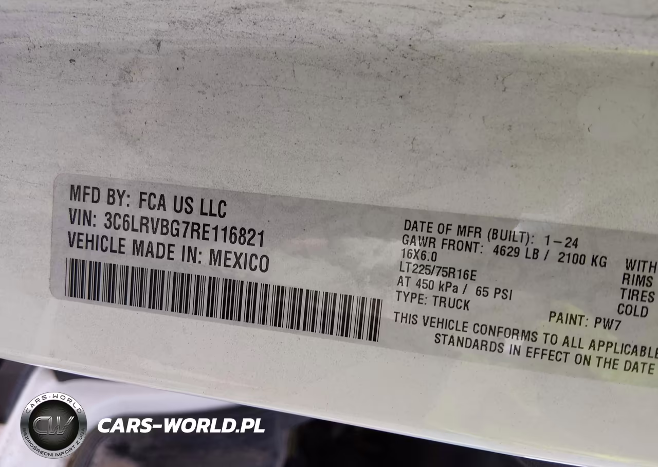 2024 Ram Promaster 1500 Tradesman High Roof 136 Wb W-Pass Seat VIN:3C6LRVBG7RE116821 - 9