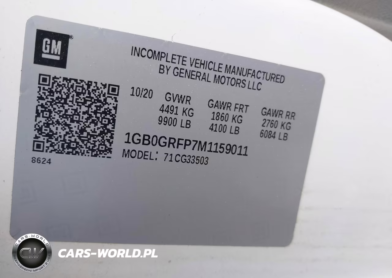 2021 Chevrolet Express Cutaway Work Van VIN:1GB0GRFP7M1159011 - 8