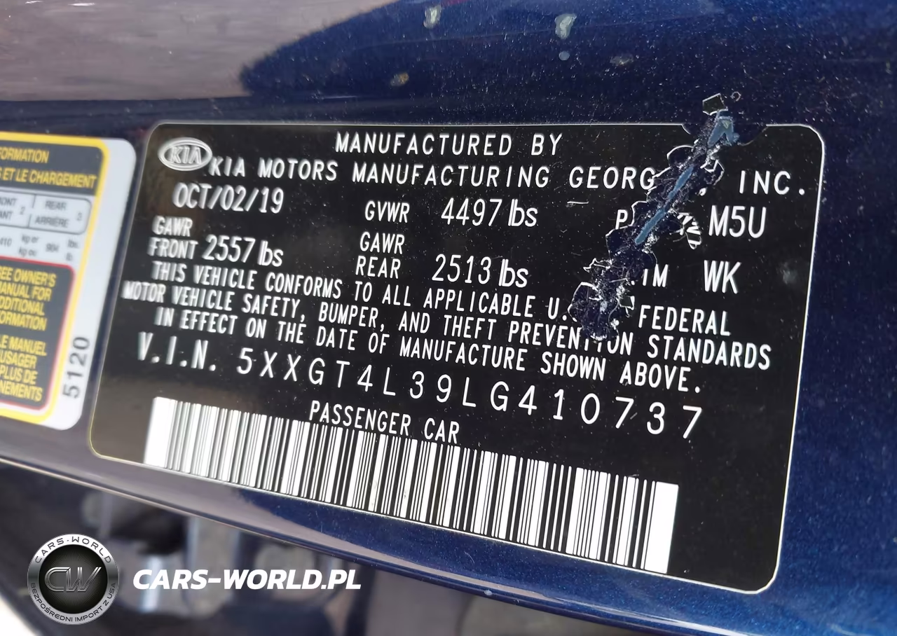 2020 Kia Optima Lx VIN:5XXGT4L39LG410737 - 9