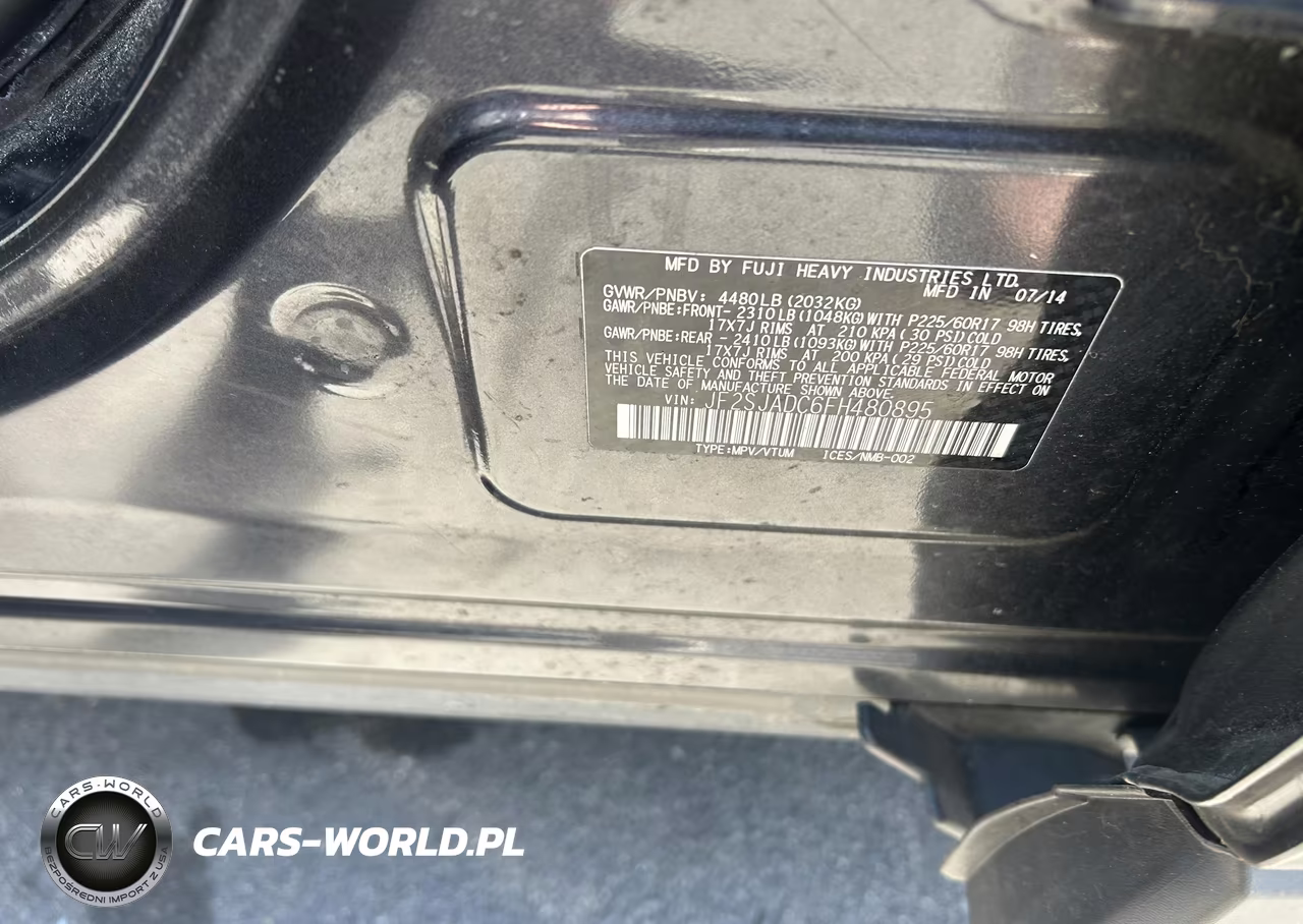 2015 Subaru Forester 2.5I Premium VIN:JF2SJADC6FH480895 - 9