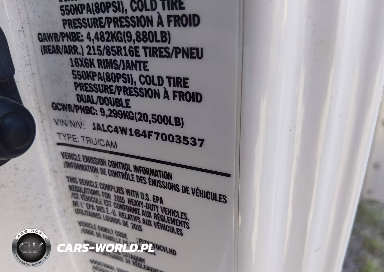 2015 Isuzu Npr Dsl Reg At VIN:JALC4W164F7003537 - 8