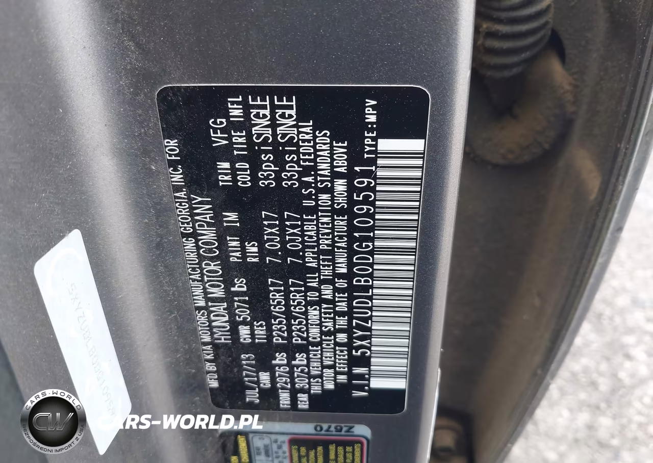 2013 Hyundai Santa Fe Sport VIN:5XYZUDLB0DG109591 - 9