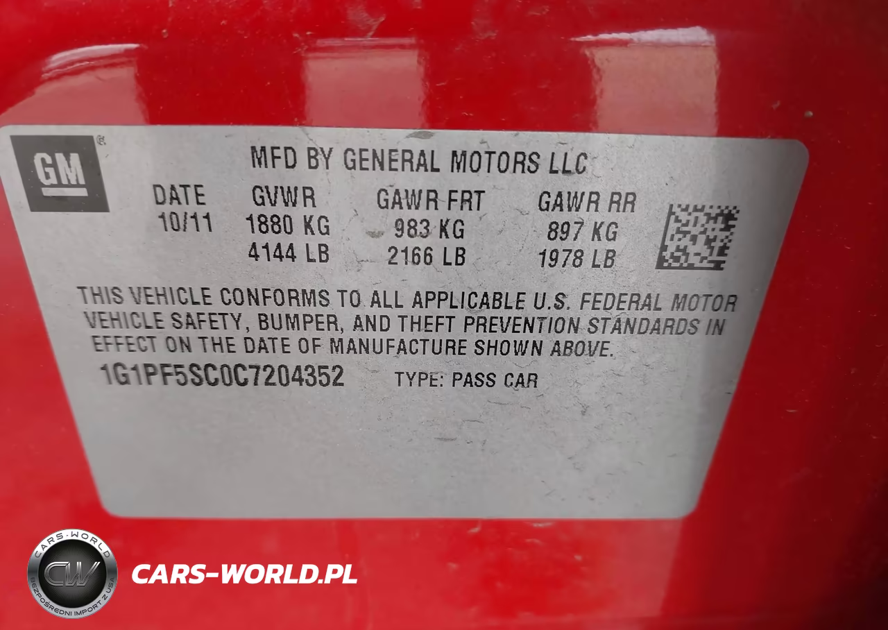 2012 Chevrolet Cruze 1Lt VIN:1G1PF5SC0C7204352 - 9
