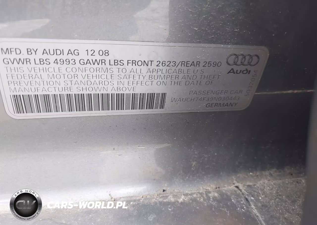 2009 Audi A6 3.2 Premium VIN:WAUCH74F39N030443 - 9