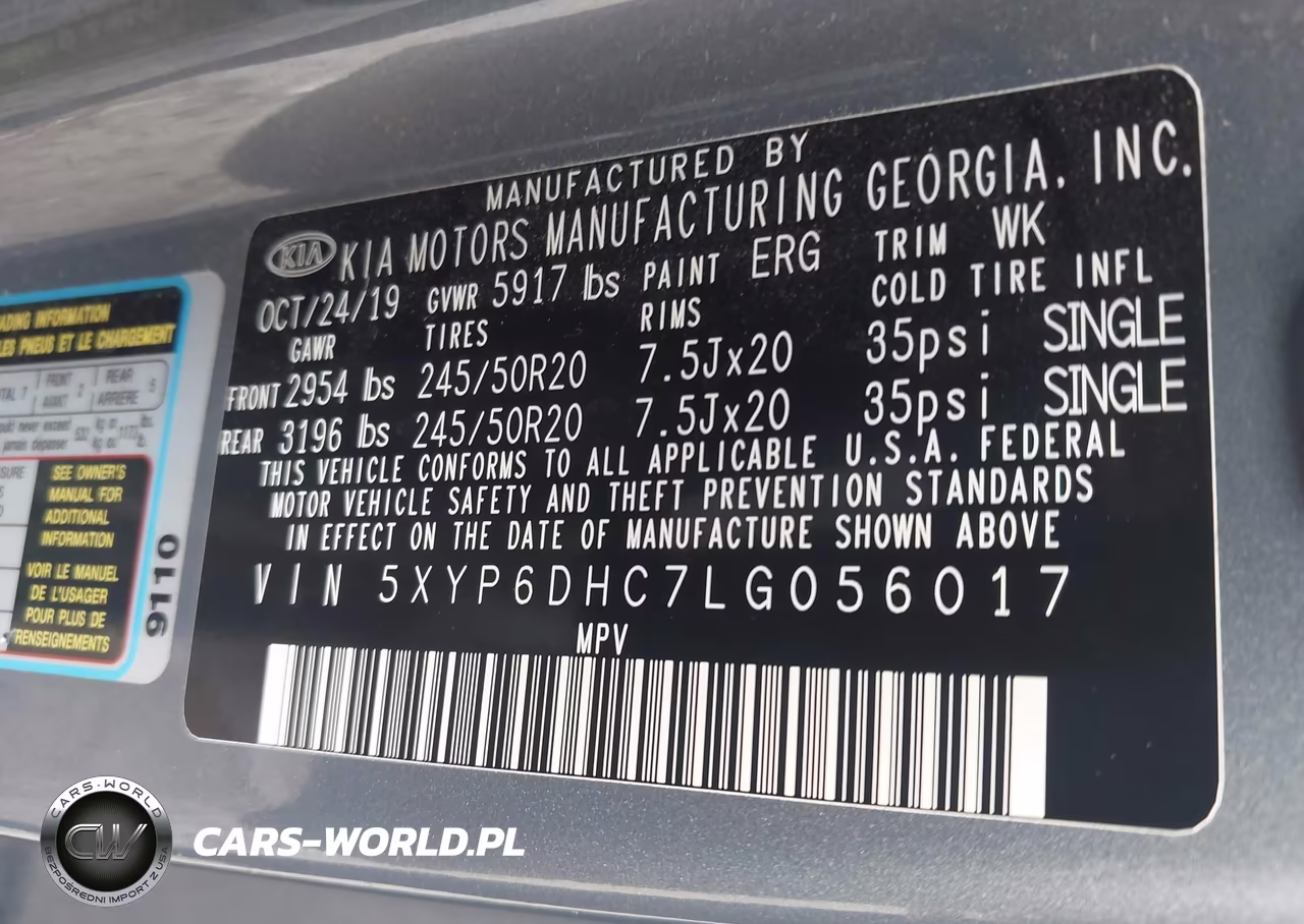 2020 Kia Telluride S VIN:5XYP6DHC7LG056017 - 9