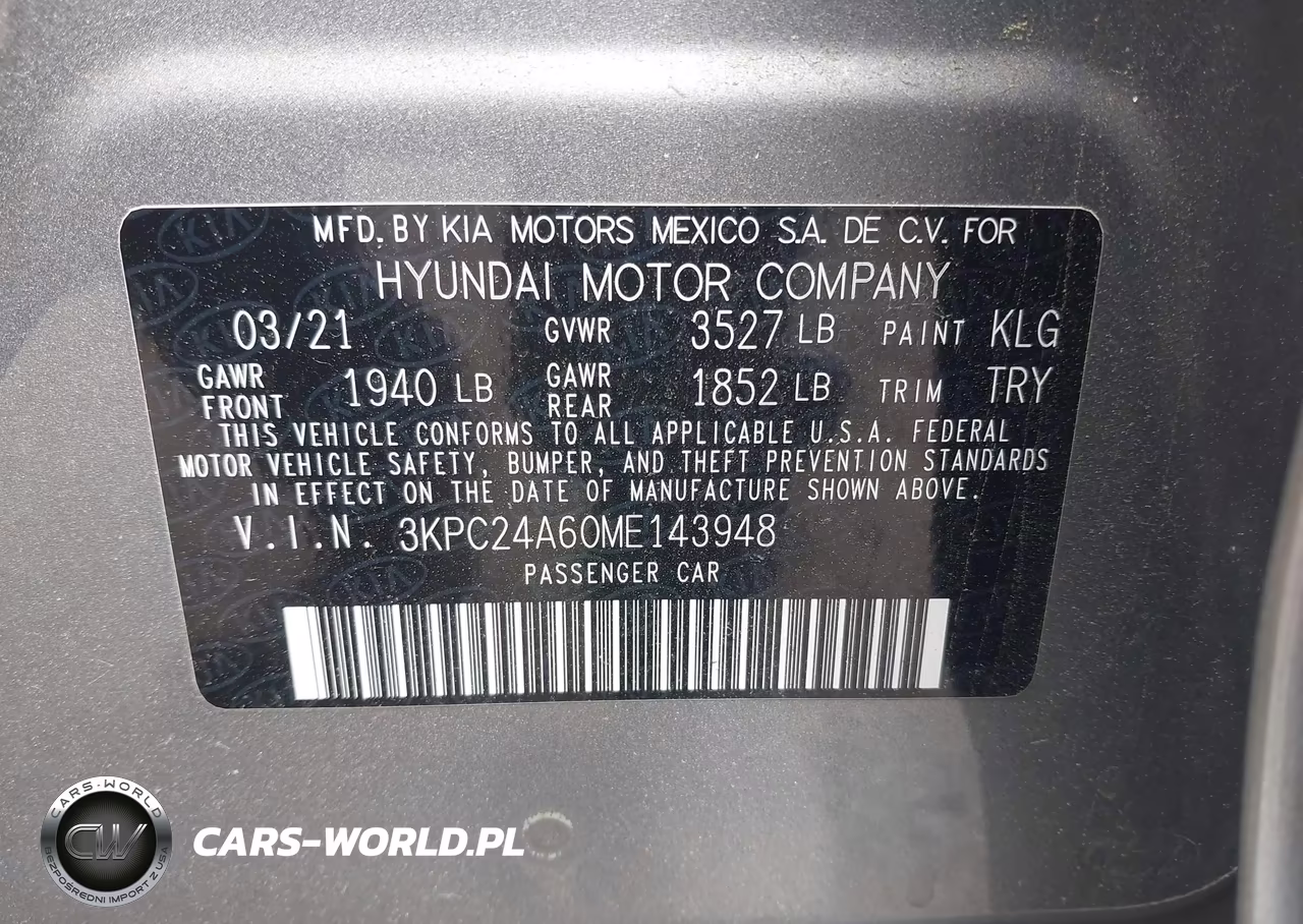 2021 Hyundai Accent Se VIN:3KPC24A60ME143948 - 9