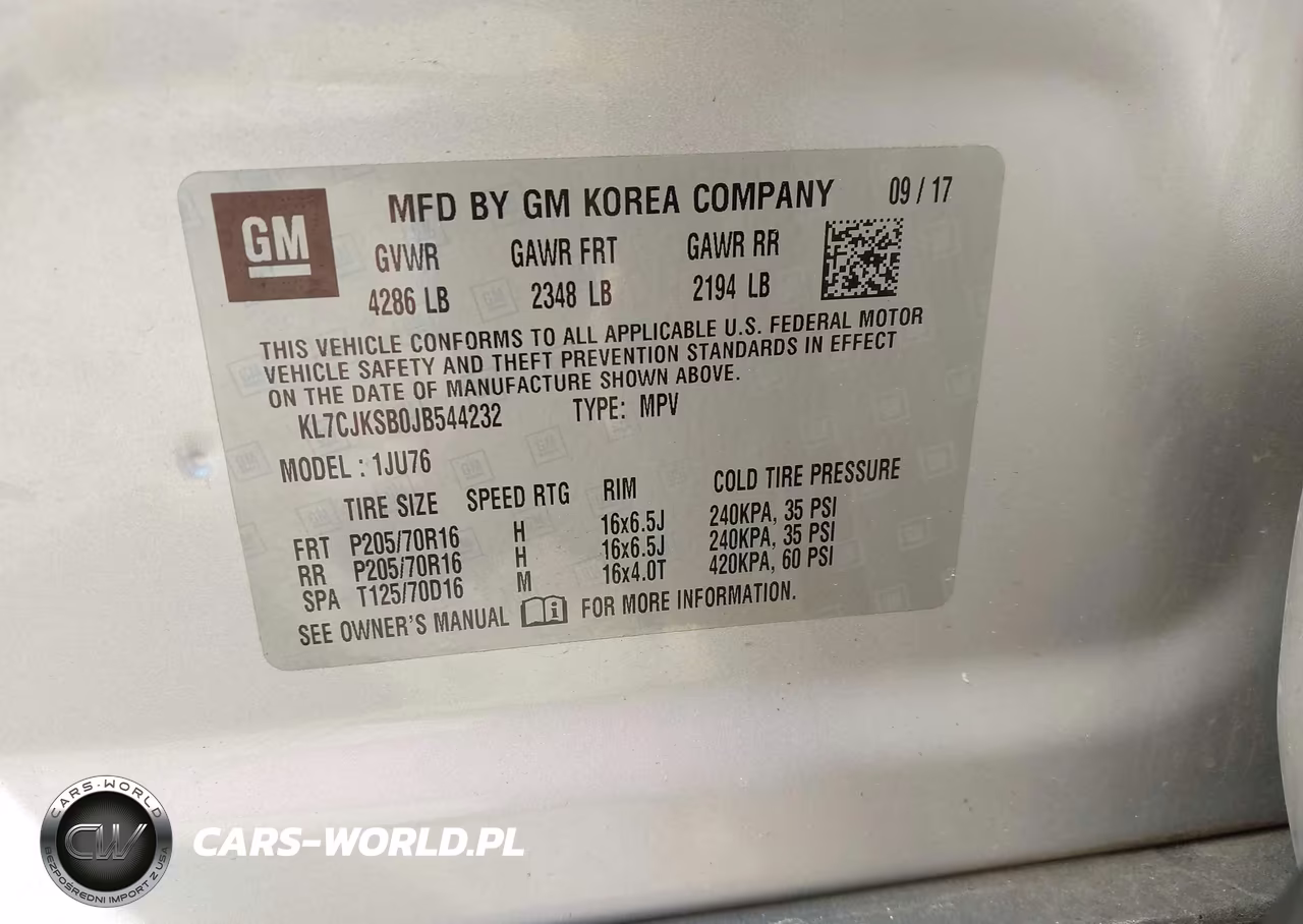 2018 Chevrolet Trax Ls VIN:KL7CJKSB0JB544232 - 9