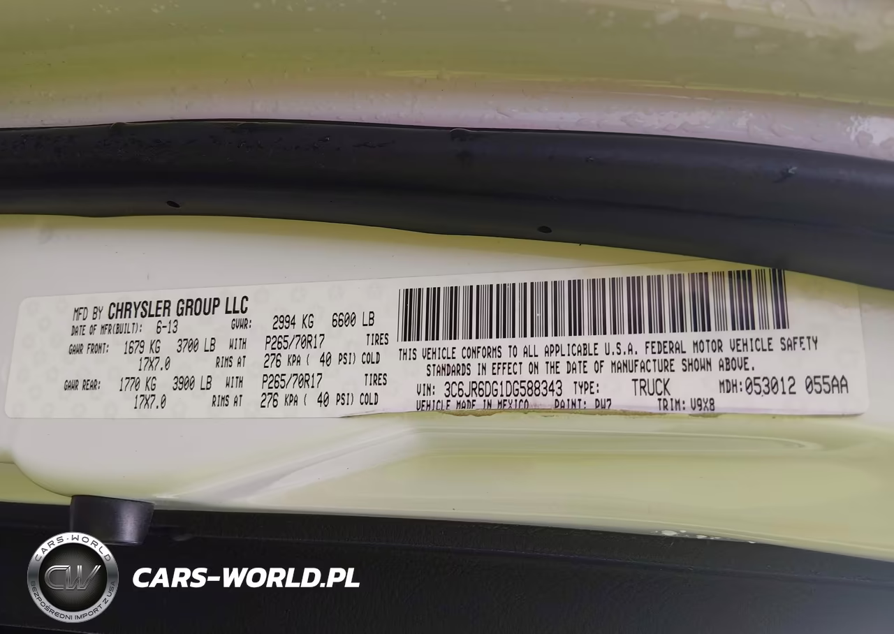 2013 Ram 1500 Tradesman VIN:3C6JR6DG1DG588343 - 9