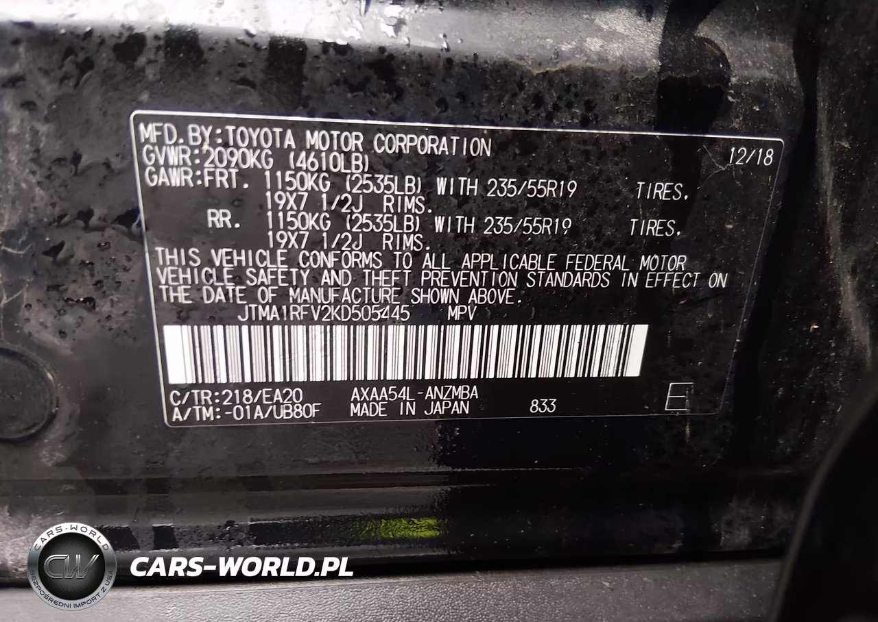 2019 Toyota Rav4 Xle Premium VIN:JTMA1RFV2KD505445 - 9