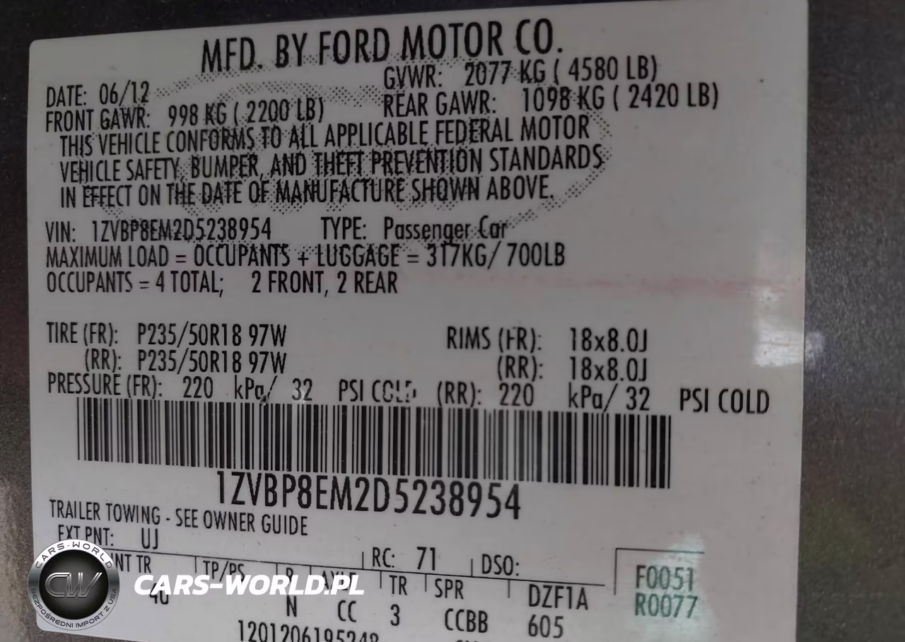 2013 Ford Mustang V6 Premium VIN:1ZVBP8EM2D5238954 - 9