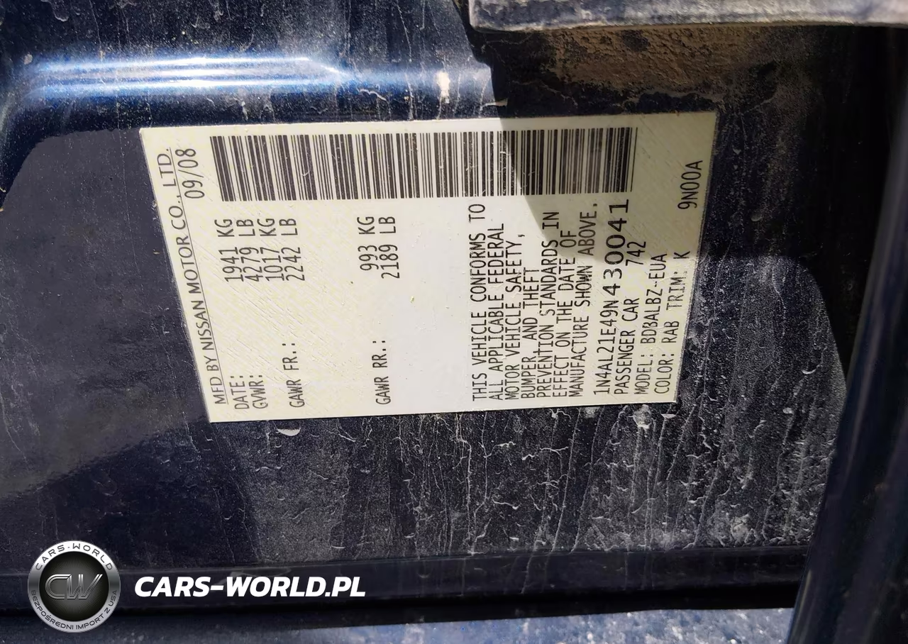 2009 Nissan Altima 2.5 S VIN:1N4AL21E49N430041 - 9