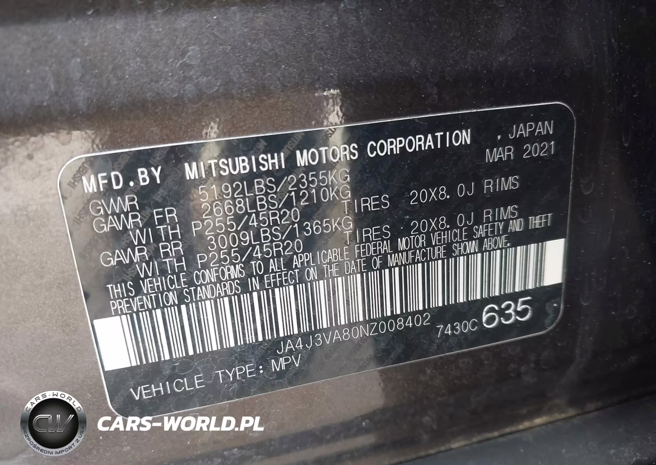 2022 Mitsubishi Outlander Sel 2.5 2Wd-Sel Special Edition 2Wd VIN:JA4J3VA80NZ008402 - 9