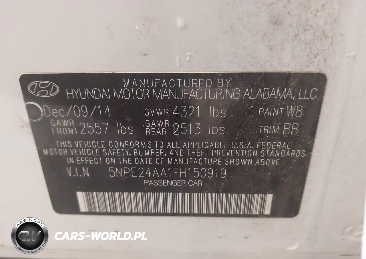 2015 Hyundai Sonata Eco VIN:5NPE24AA1FH150919 - 9