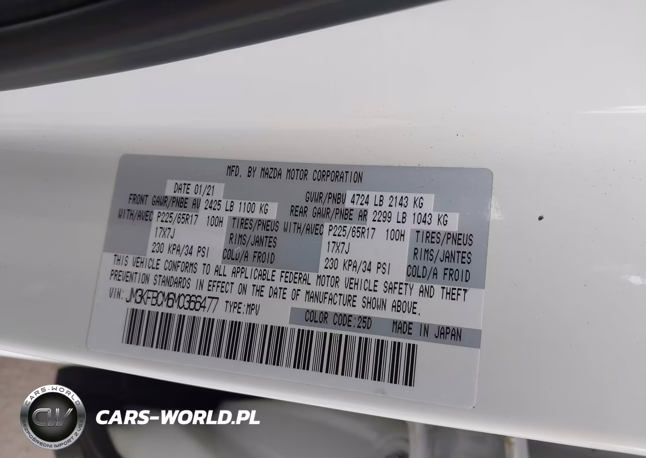 2021 Mazda Cx-5 Touring VIN:JM3KFBCM6M0366477 - 9
