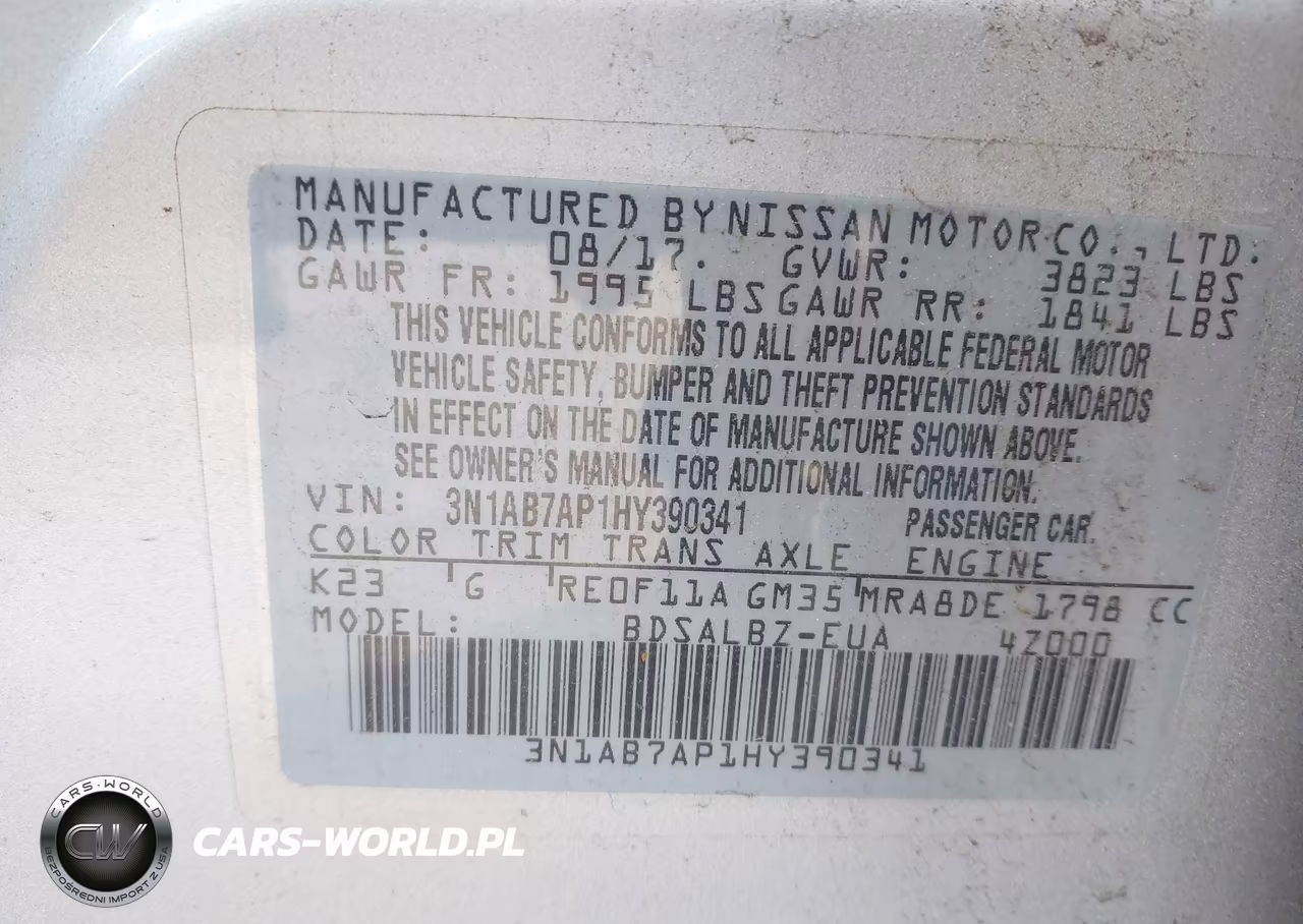 2017 Nissan Sentra S VIN:3N1AB7AP1HY390341 - 9