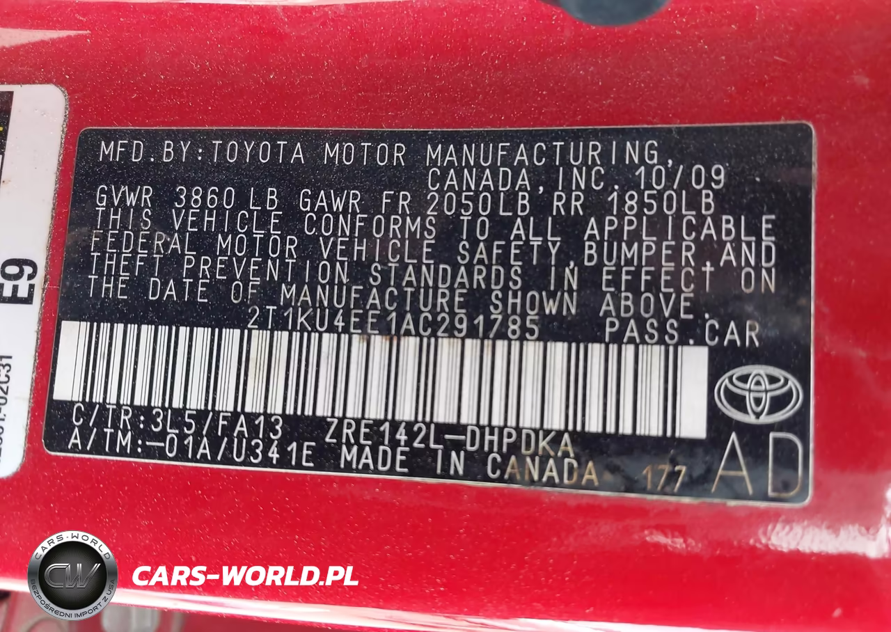 2010 Toyota Matrix VIN:2T1KU4EE1AC291785 - 9