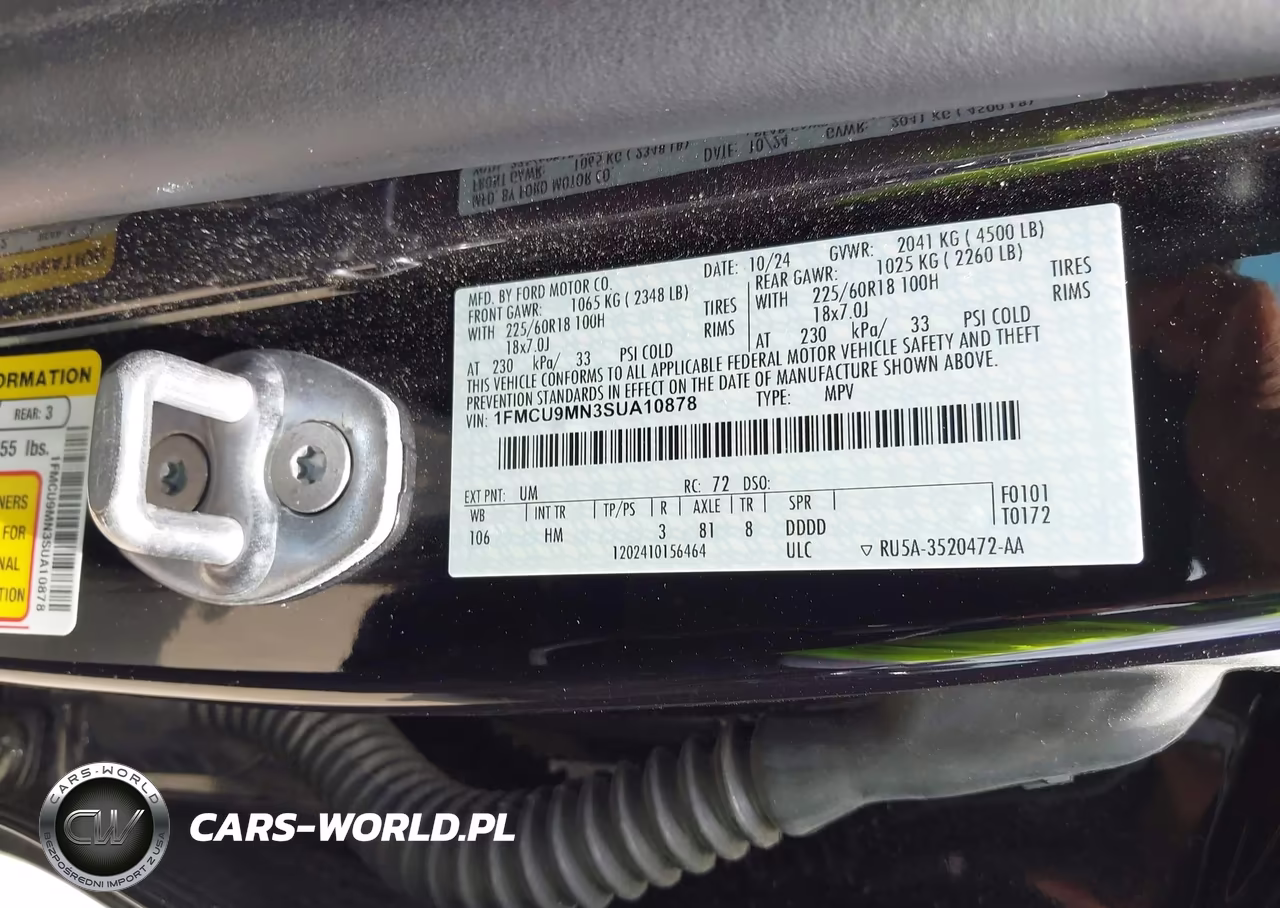 2025 Ford Escape St-Line VIN:1FMCU9MN3SUA10878 - 9