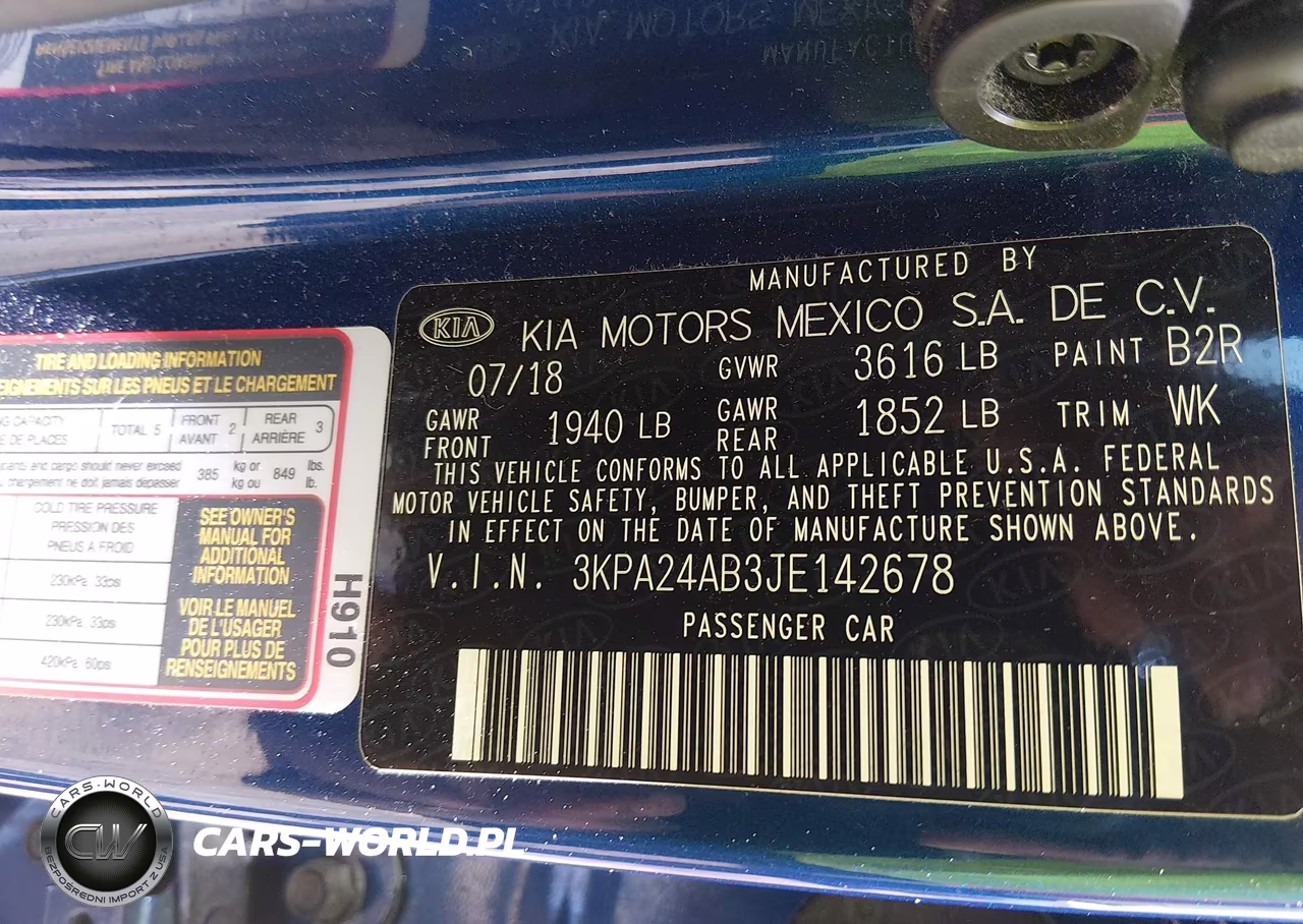 2018 Kia Rio S VIN:3KPA24AB3JE142678 - 9