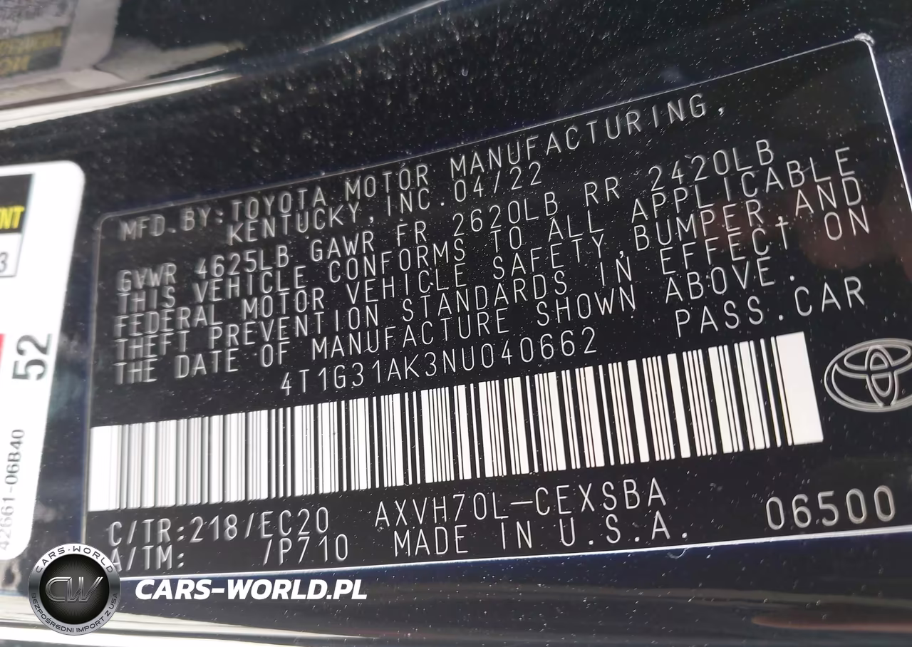 2022 Toyota Camry Nightshade Edition Hybrid VIN:4T1G31AK3NU040662 - 9