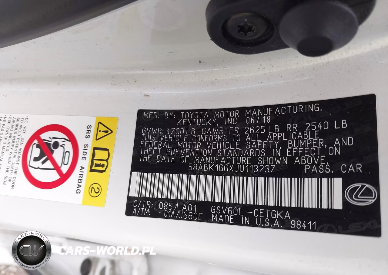 2018 Lexus Es 350 VIN:58ABK1GGXJU113237 - 9