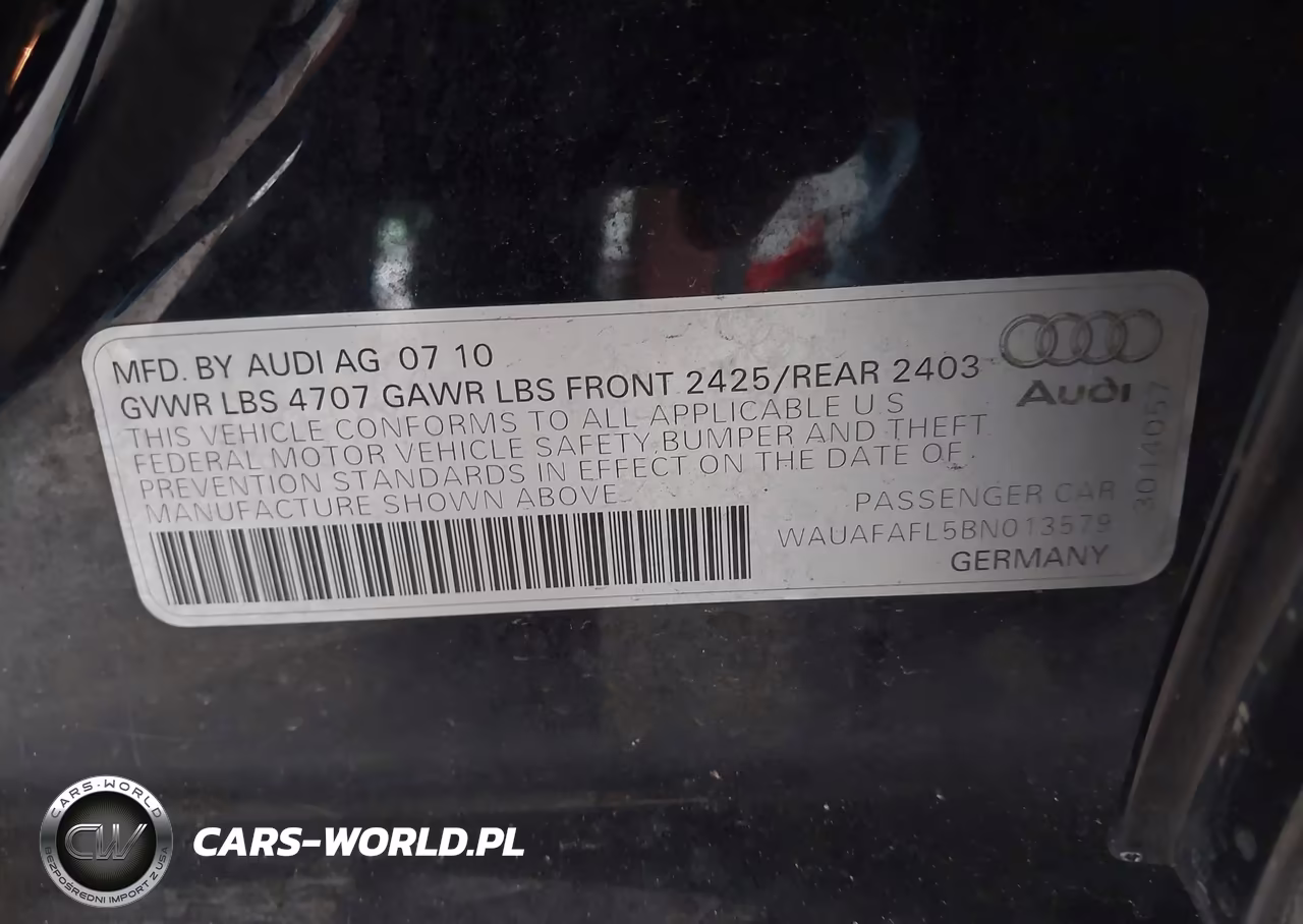 2011 Audi A4 2.0T Premium VIN:WAUAFAFL5BN013579 - 9
