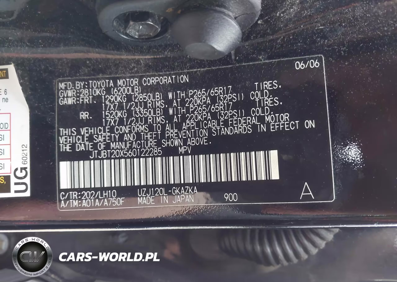 2006 Lexus Gx 470 VIN:JTJBT20X560122285 - 9