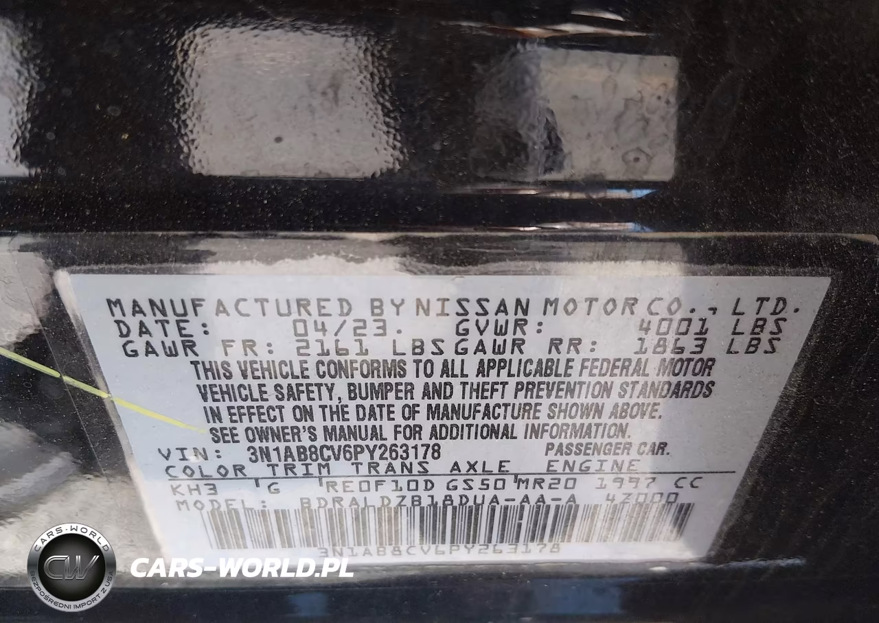 2023 Nissan Sentra Sv Xtronic Cvt VIN:3N1AB8CV6PY263178 - 9