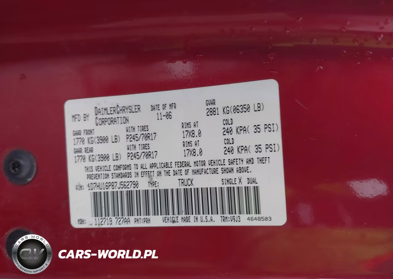 2007 Dodge Ram 1500 Slt-Trx4 Off Road-Sport VIN:1D7HU16P87J562790 - 9