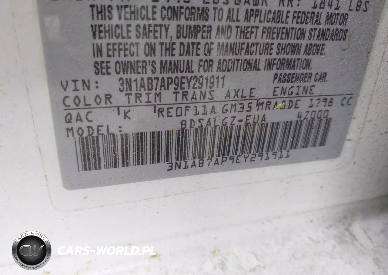 2014 Nissan Sentra Sl VIN:3N1AB7AP9EY291911 - 9